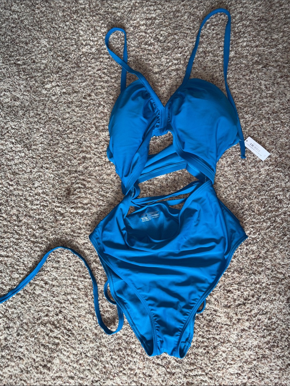 Adore Me Bright Blue Cutout One-Piece Swimsuit